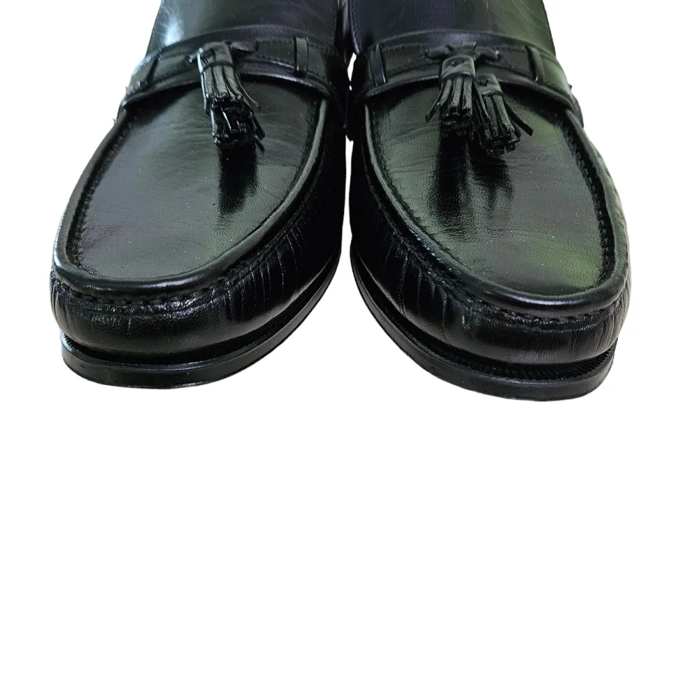 Florsheim Como Tassel Dress Shoes Men 13B Black Leather